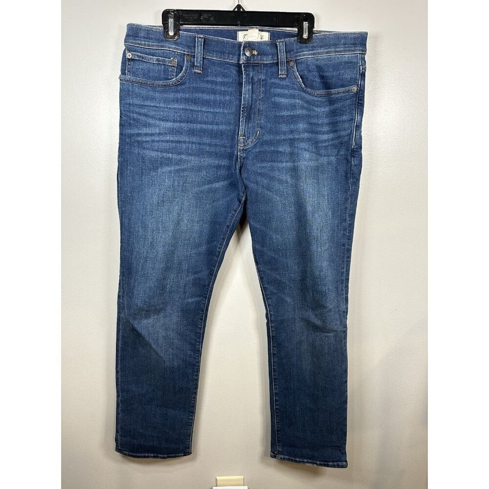 Madewell Straight Leg Jeans Men's Size 35 x 32 Dark Wash Blue Denim